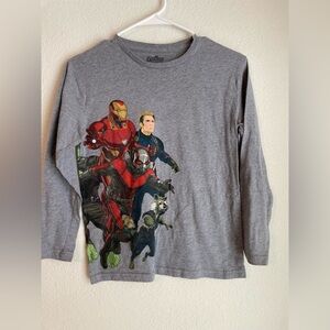 Marvel Avengers End Game Boys Gray Long Sleeve Tee size L 10/12